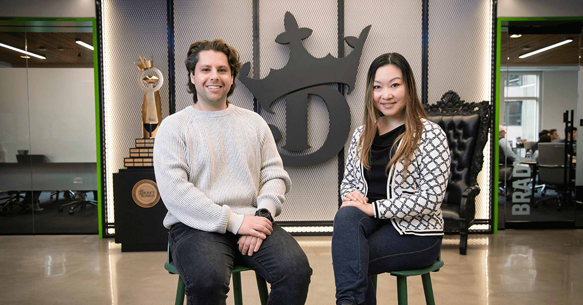 Justin Warshavsky and Julia Eggiman at DraftKings
