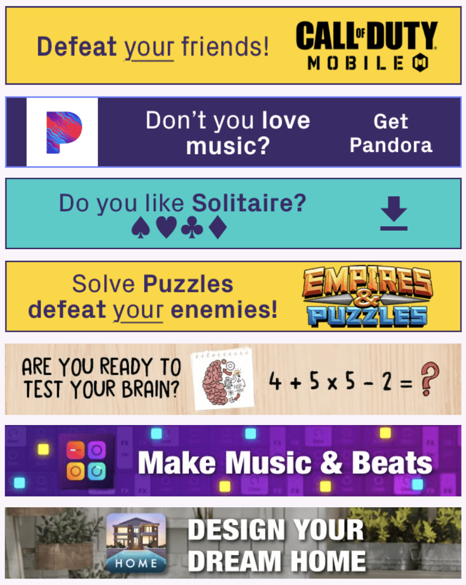 Mobile banner ad examples Vungle blog